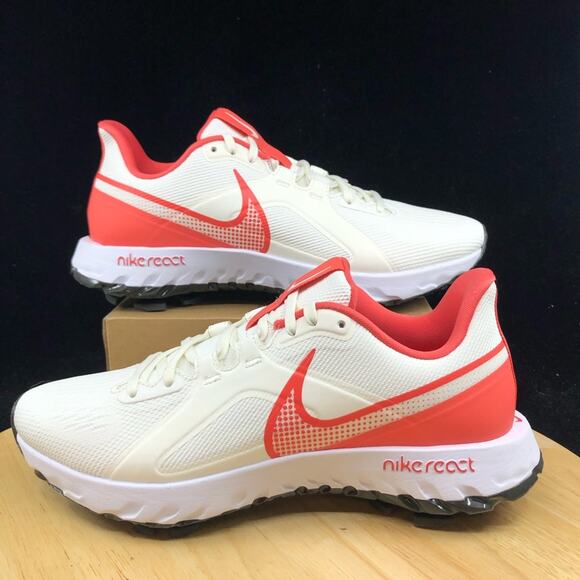 Nike React Infinity Pro Golf Shoes Sail Magic Ember White Mens Size 8 CT6620-104 - Picture 1 of 9